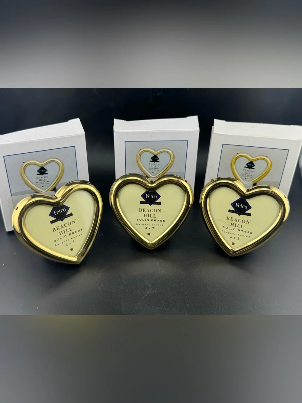Vintage Beacon Hill Solid Brass Mini picture frames 3